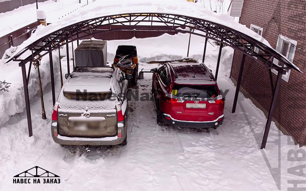 Арочный навес 8 х 8 с сотовым поликарбонатом в Гомеле и области Арочный навес 8 х 8 с сотовым поликарбонатом