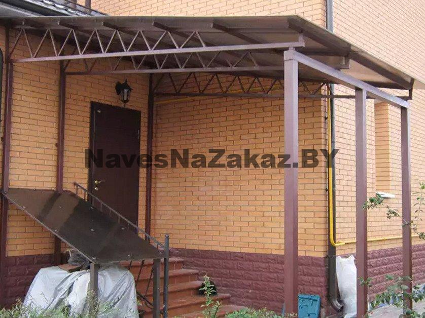 Навес над крыльцом к дому 4 на 7 в Гомеле и области Навес над крыльцом к дому 4 на 7