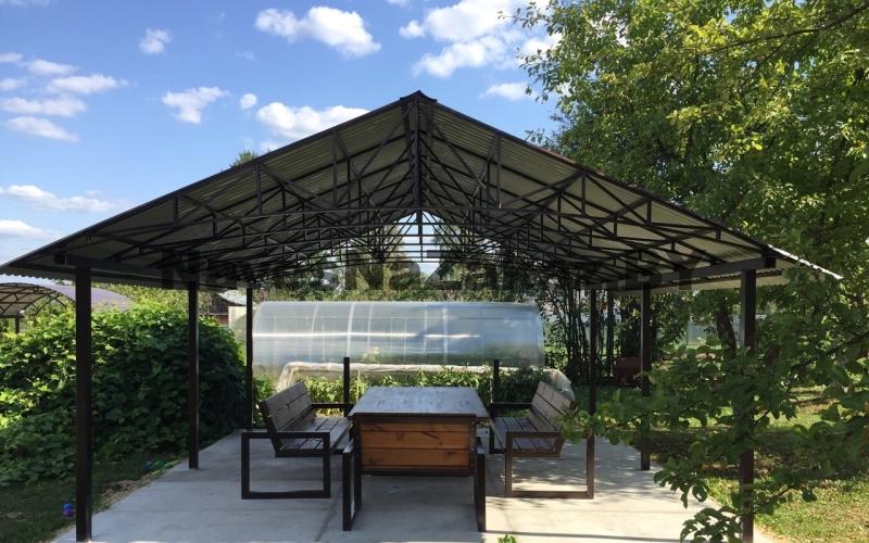Беседка-навес для дачи из металла 5 на 5 в Гомеле и области Беседка-навес для дачи из металла 5 на 5