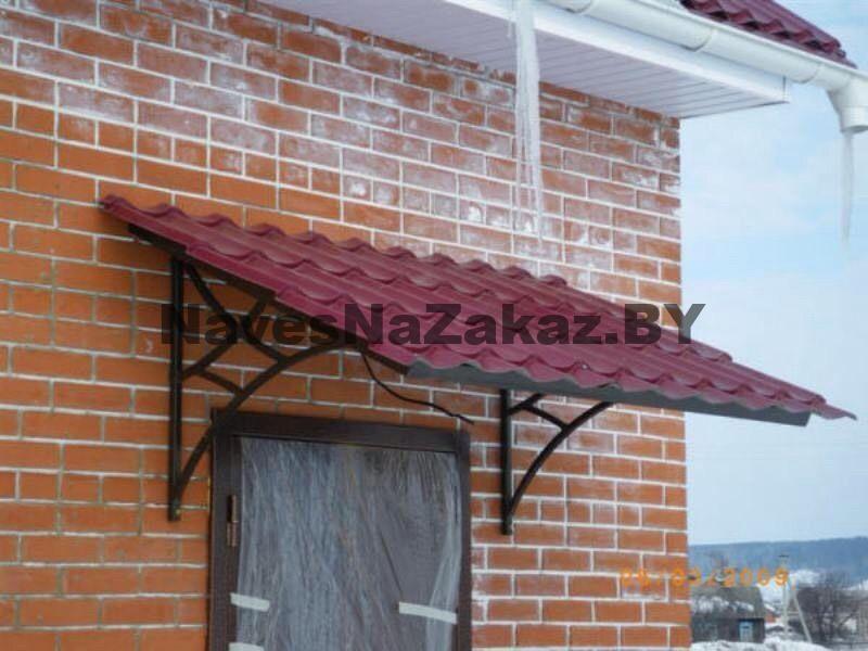 Навес из металлопрофиля над крыльцом 1 х 1 в Гомеле и области Навес из металлопрофиля над крыльцом 1 х 1