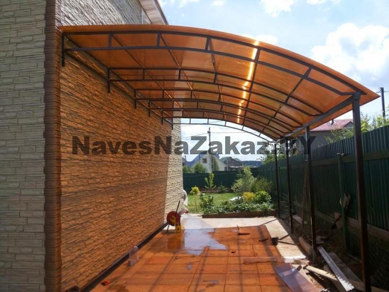 Навес из поликарбоната придомовой 2 на 5 в Гомеле и области Навес из поликарбоната придомовой 2 на 5