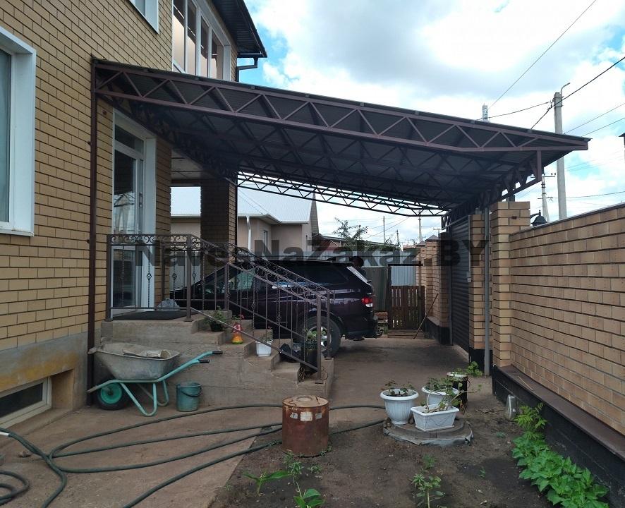 Навес к дому для 2 машин 5 на 6 в Гомеле и области Навес к дому для 2 машин 5 на 6