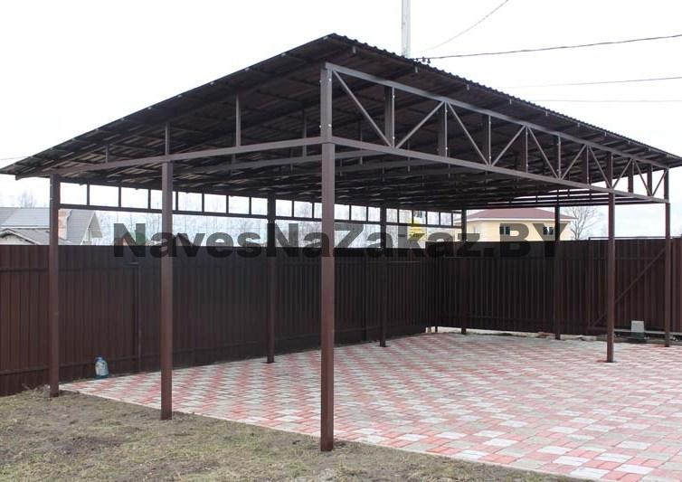 Навес для авто односкатный 6 на 8 в Гомеле и области Навес для авто односкатный 6 на 8