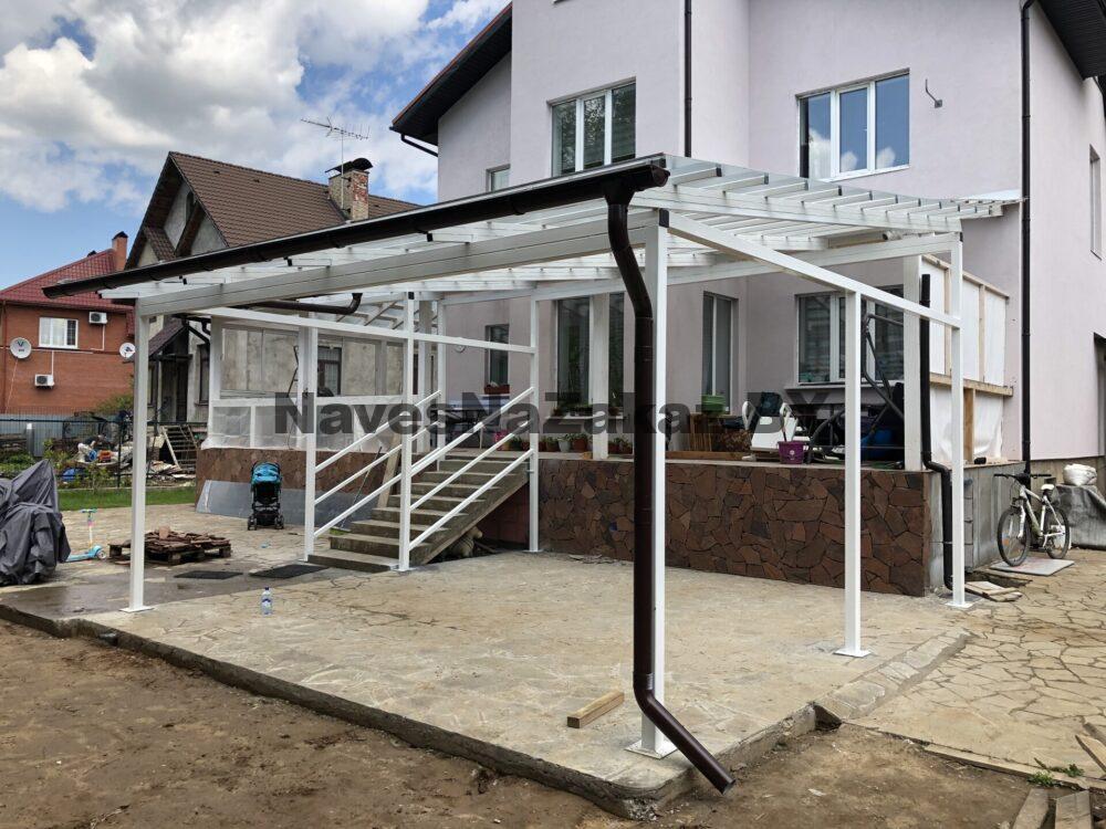 Навес над террасой 5,5х6,3 в Гомеле и области Навес над террасой 5,5х6,3