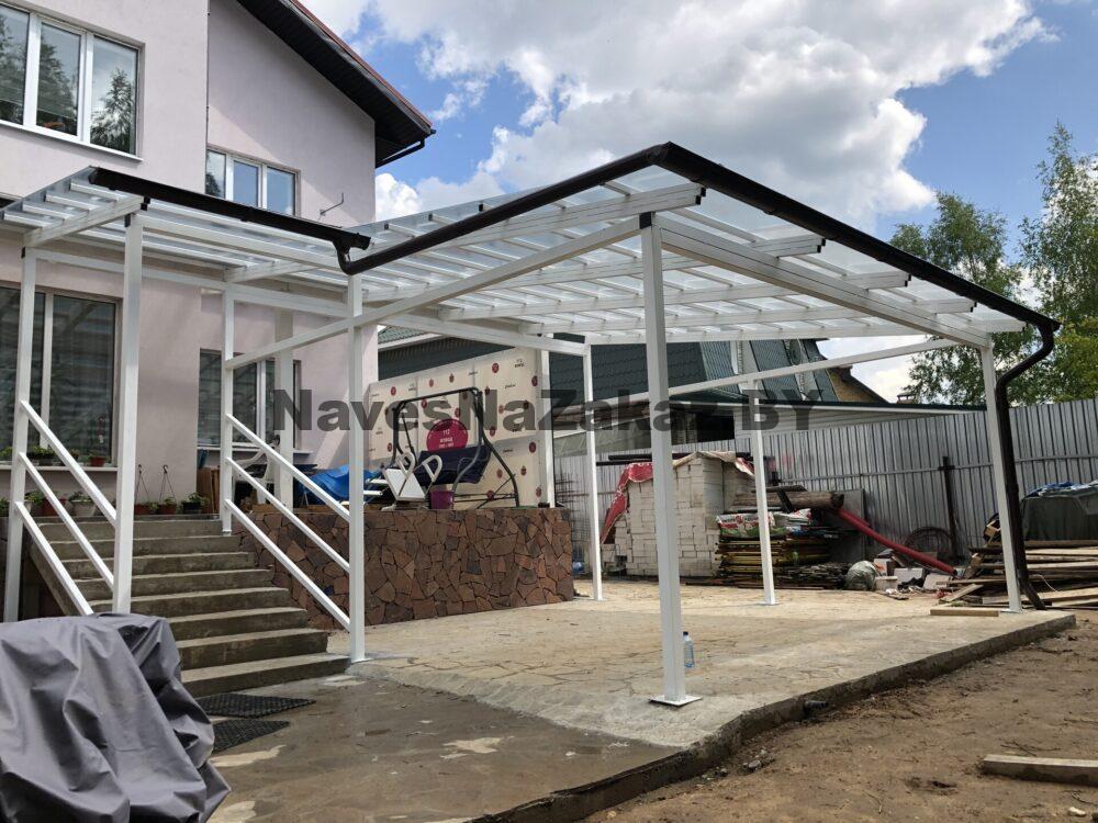 Навес над террасой 5,5х6,3 в Гомеле и области Навес над террасой 5,5х6,3