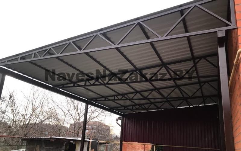 Односкатные навесы из металлопрофиля 6 на 6 в Гомеле и области Односкатные навесы из металлопрофиля 6 на 6