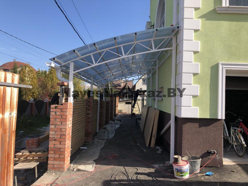 Придомовой навес 3 на 8 в Гомеле и области Придомовой навес 3 на 8