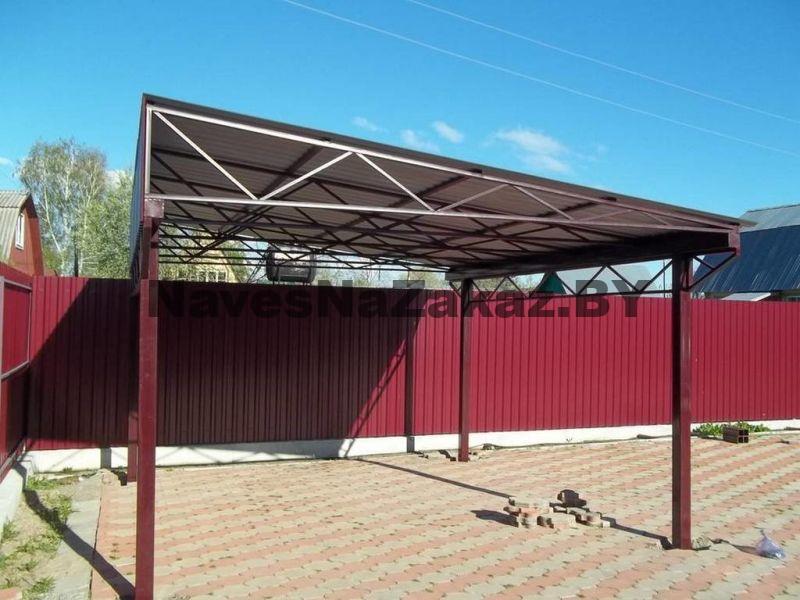 Навес из профнастила для автомобиля 4 на 4 в Гомеле и области Навес из профнастила для автомобиля 4 на 4